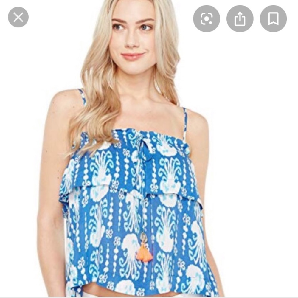 Lilly Pulitzer Mays Top indigo get in line
